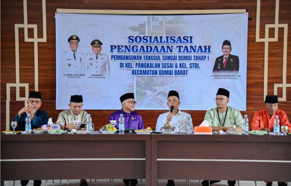 Tahapan Penanggulangan Banjir Di Sungai Dumai Tengah Digesa, Pemko Dumai Sosialisasikan Rencana Pengadaan Tanah bagi Pembangunan untuk Kepentingan Umum Tahap Pertama Kepada Masyarakat