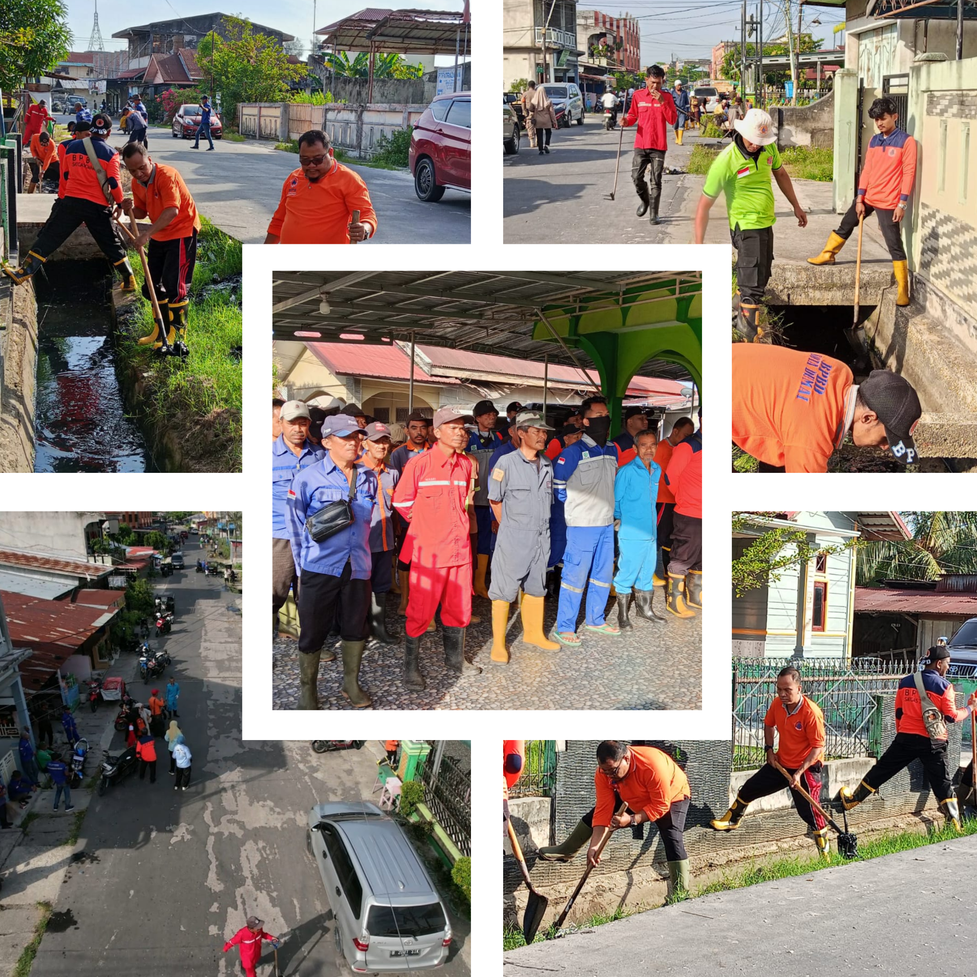 BPBD KOTA DUMAI GOTONG ROYONG BERSAMA MASYARAKAT